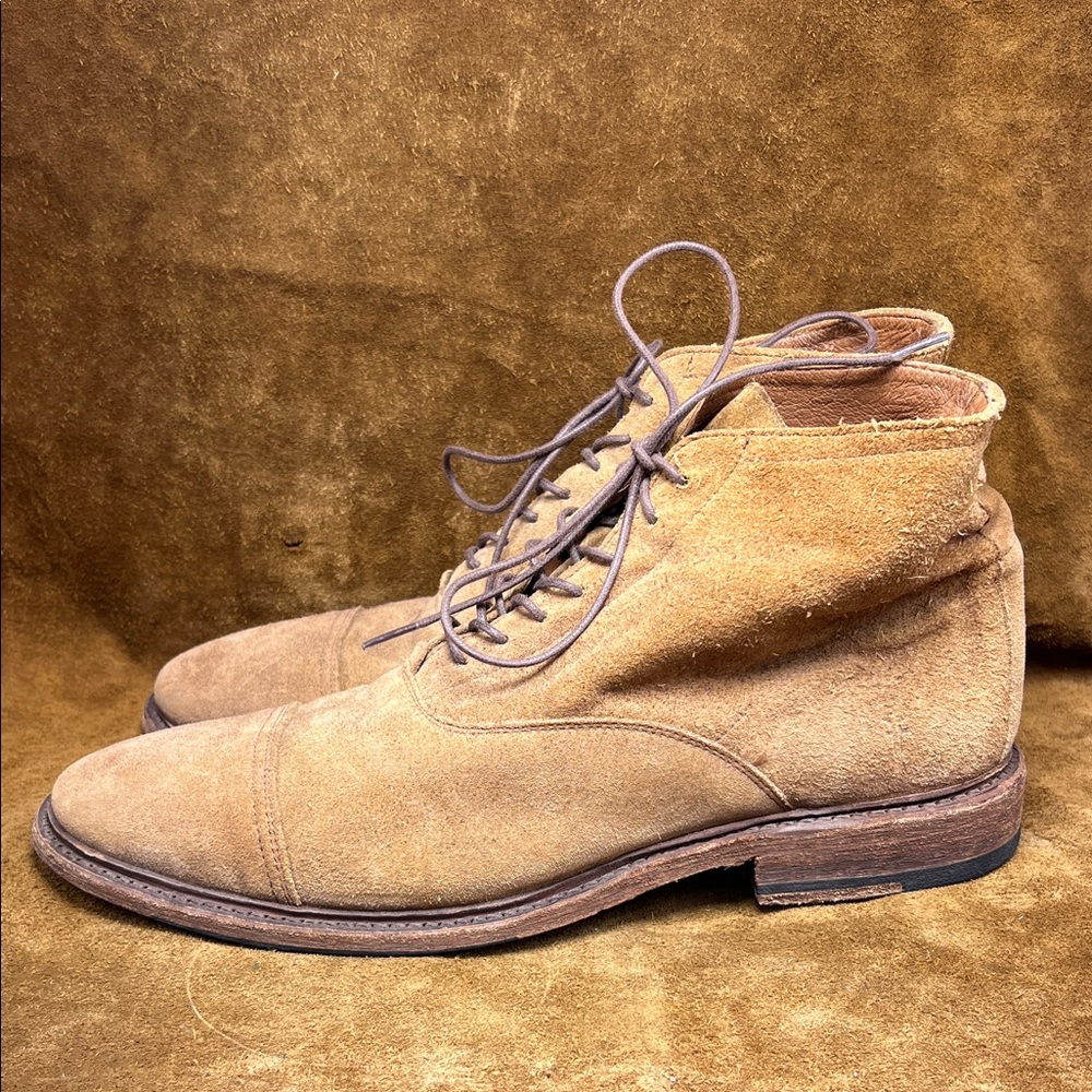 Frye Tan Suede Ankle Boots